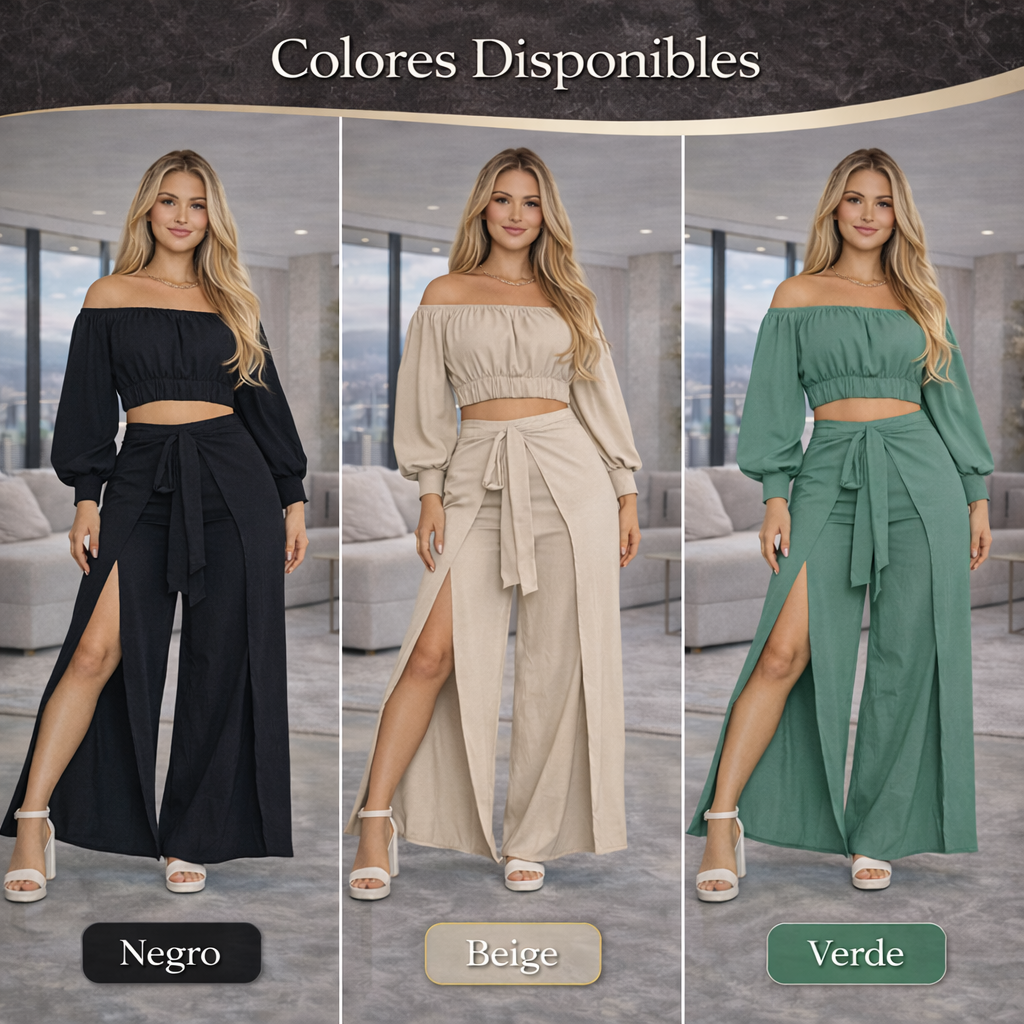 Conjunto 2 piezas tela seda